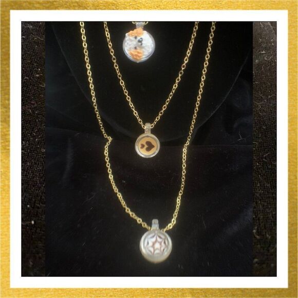 HAND CRAFTED Latte Art PENDANTS Miniature Coffee Cups Multi-Layer NECKLACE - Picture 2 of 2